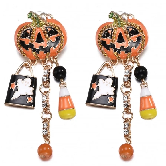 Halloween Earrings Teacher Theme NIP - Picture 3 of 4